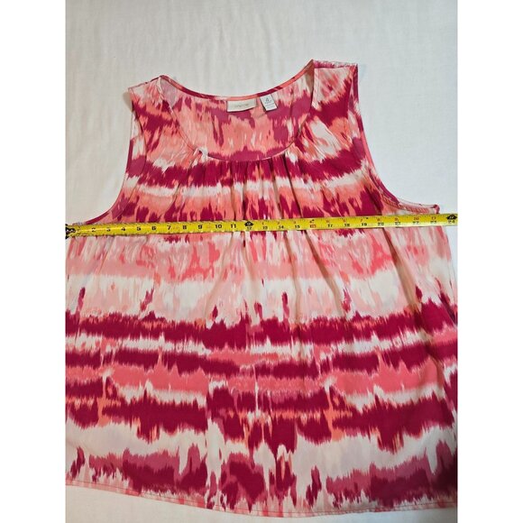 Chicos Sleeveless Tie-Dye Print Tank top Polyester Size 4 Lightweight Size 2X - Picture 6 of 11